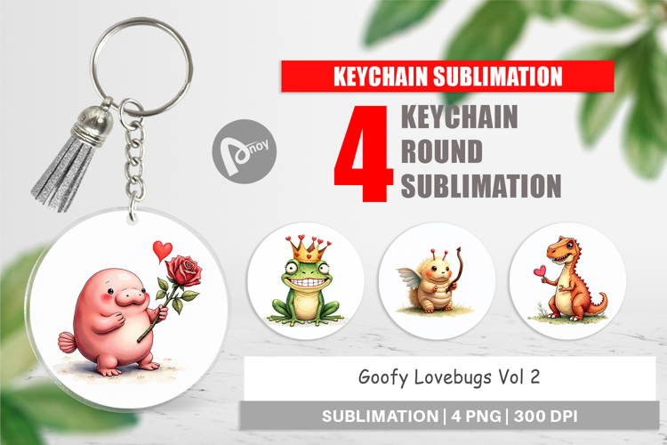 Goofy Lovebugs Keychain