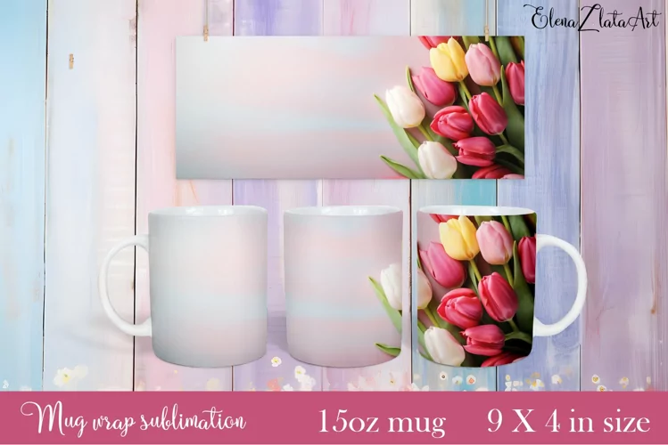 Flowers Mug Sublimation, Floral Design Mug