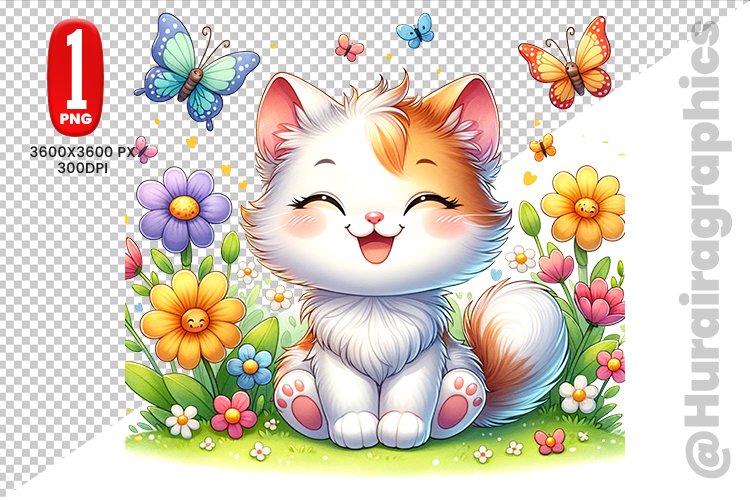 Cute Cat Clipart Image 16
