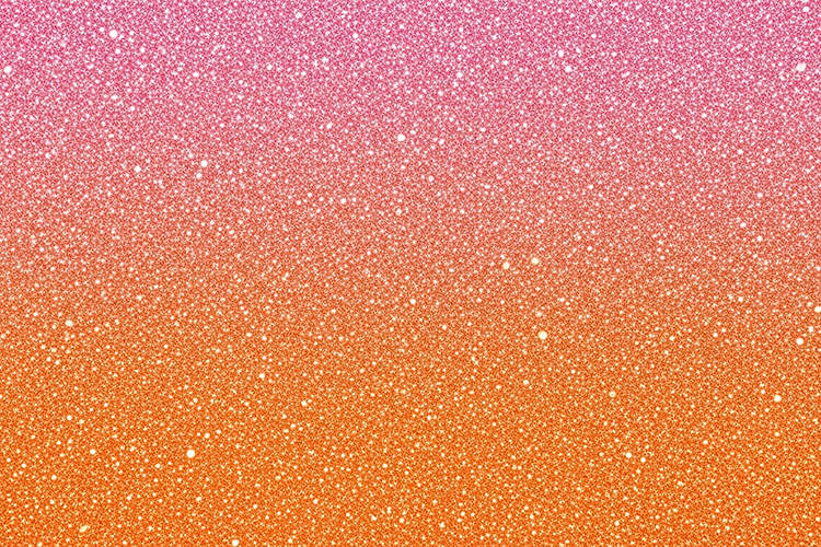 Glittery background with a gradient of pink and orange color