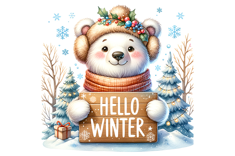 Hellow Winter Clipart - PNG File