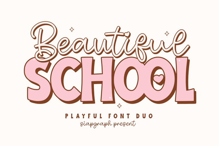 Beautiful School Duo Font