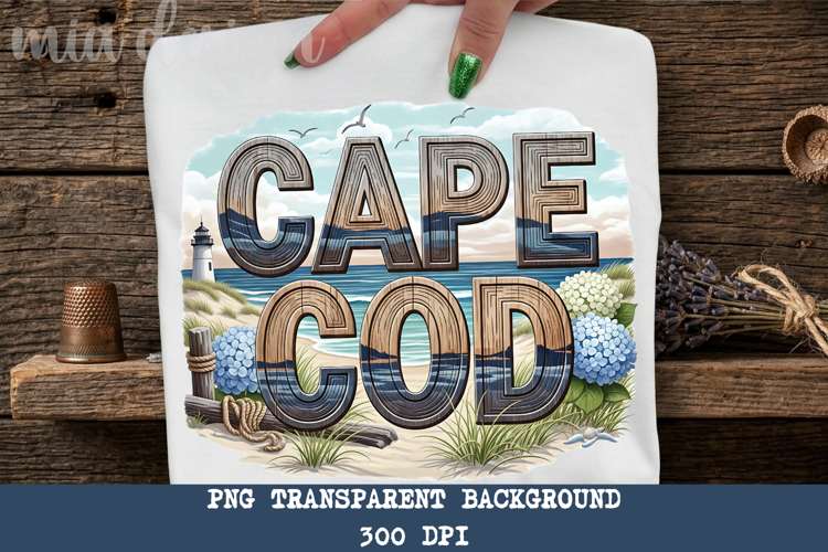 Cape Cod PNG, Vintage Massachusetts Coastal Sublimation example image 1