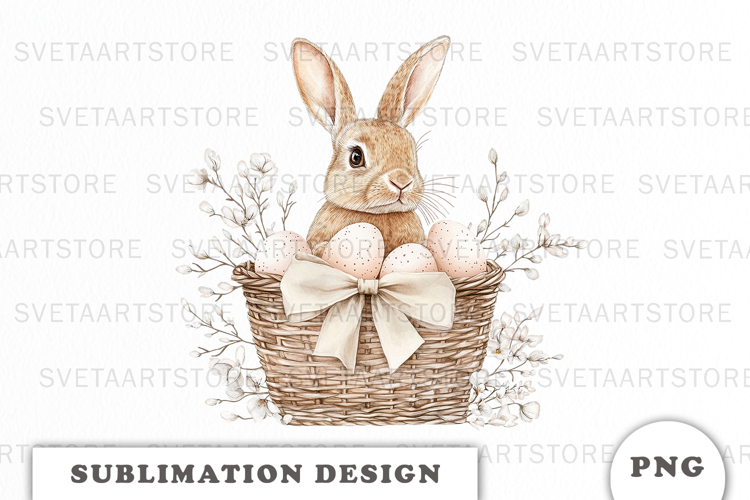 Watercolor Easter Bunny png