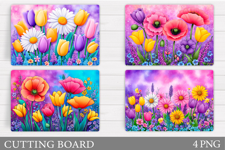 Flowers Cutting Board. Floral Cutting Board Sublimation