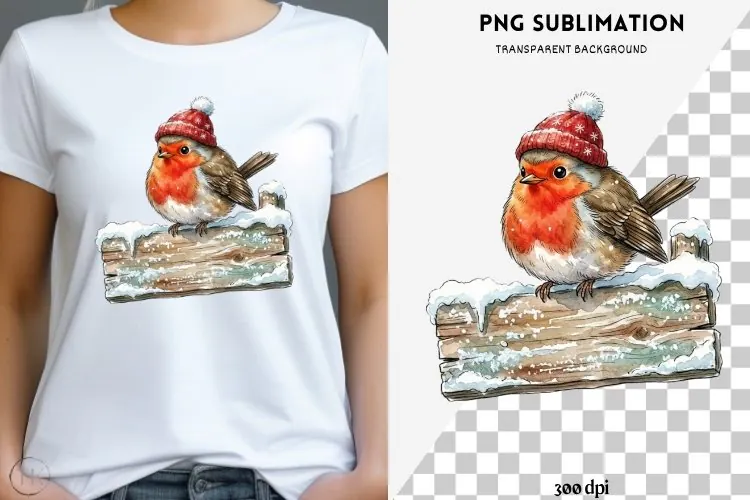 Christmas peeking character png design for T-shirts