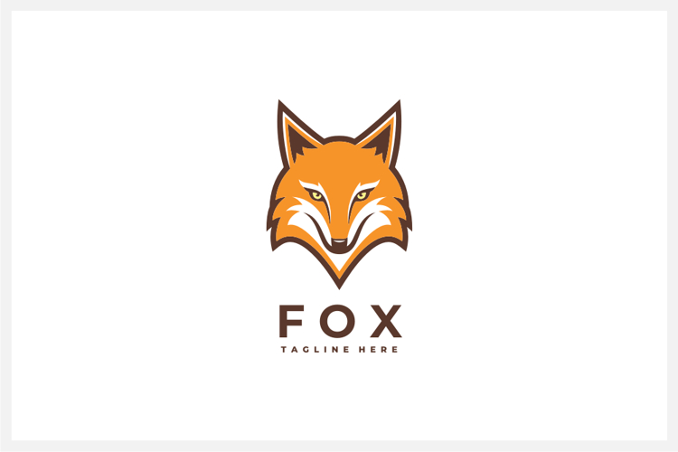 Fox Head Logo Design Vector Illustration