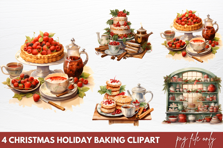 Watercolor Baking Clipart Image 10