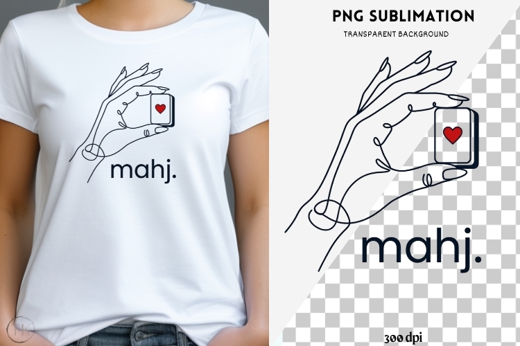 Mahjong png design for T-shirts