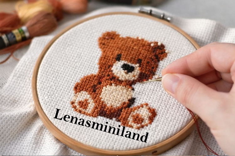 Cross stitch pattern teddy bear PDF instant download counted