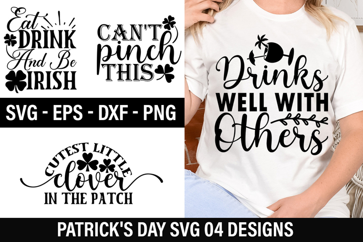 St. Patricks Day SVG Design - Eat Drink and Be Irish