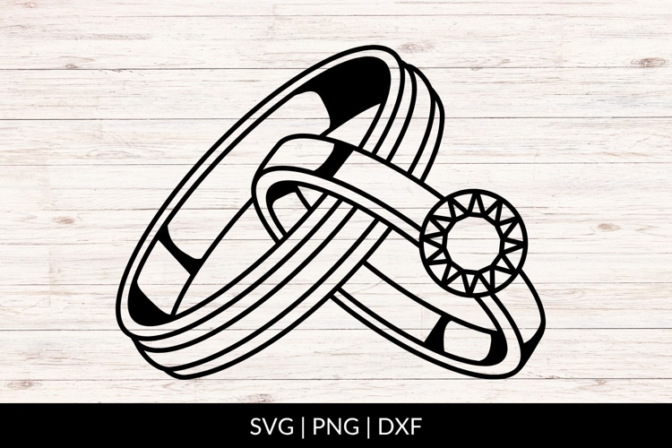 Gemstone Wedding Rings SVG