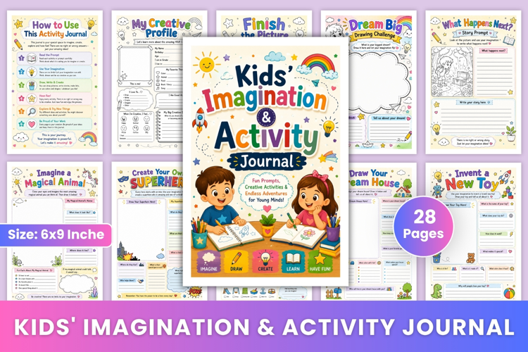 Kids' Imagination & Activity Journal