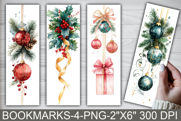 Golden Christmas Printable Bookmarks