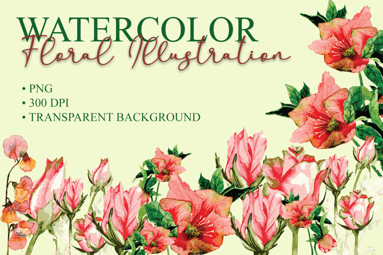 Watercolor Floral Illustration example image 1