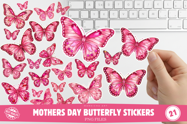 Mothers Day Butterfly Stickers