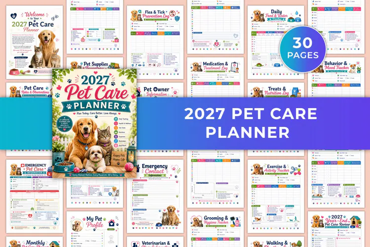 2027 Pet Care Planner Kdp interiors
