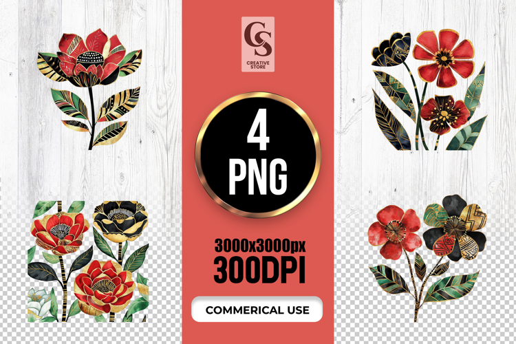 Red Flower Clipart