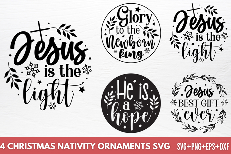 Christmas Nativity Ornaments SVG