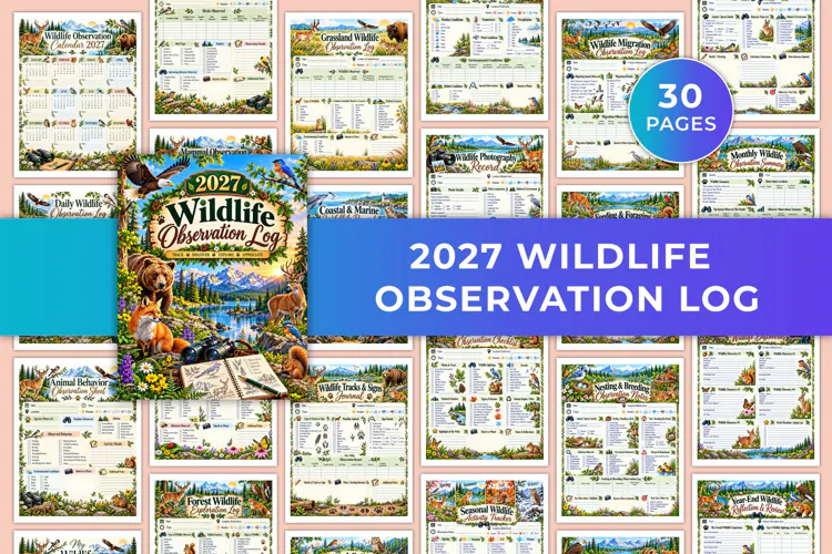 2027 Wildlife Observation Log Kdp interiors