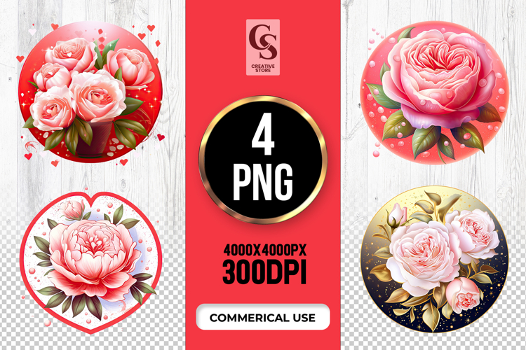  Vintage Rose Clipart Image 3