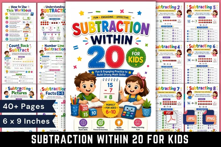 Subtraction Within 20 for Kids