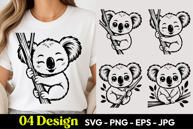 Cute Koala SVG PNG