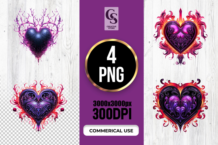 Purple Heart Clipart Image 10