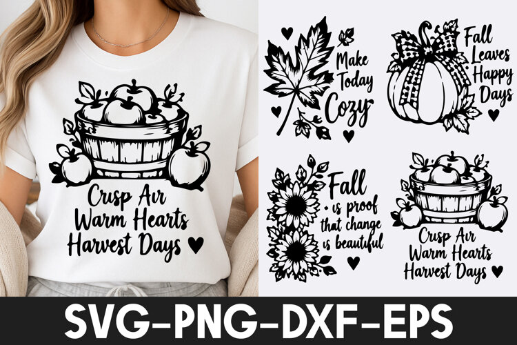 Fall Harvest Pumpkin Farmhouse SVG PNG example image 1