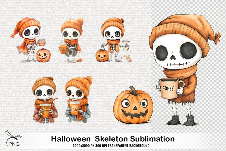Halloween Skeleton Sublimation