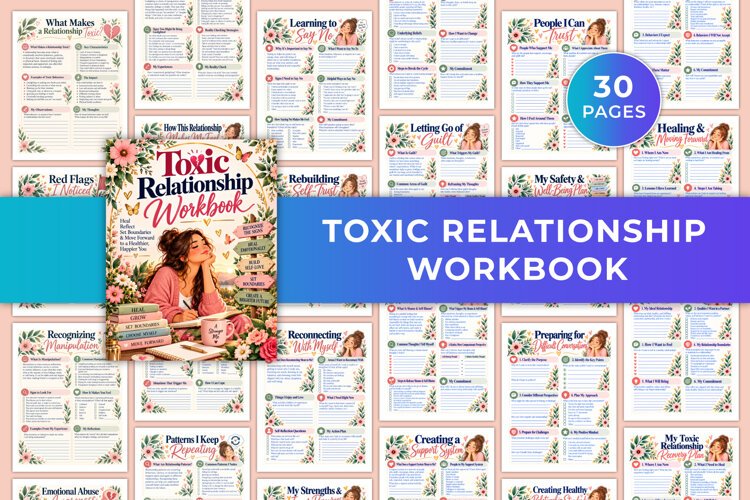 Toxic Relationship Workbook Kdp interiors example image 1
