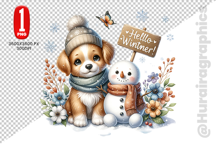 Hellow Winter Clipart - PNG File