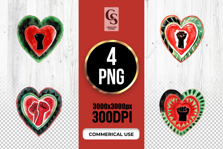 Unity Heart Fist Clipart Sublimation PNG