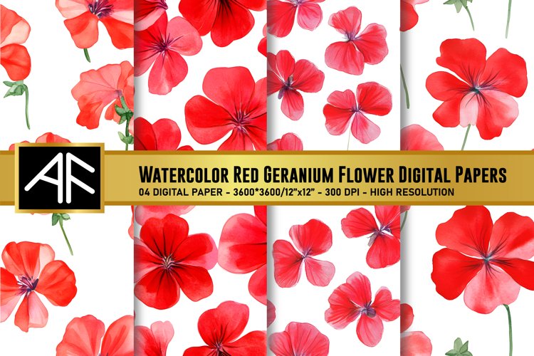 Red Flower Clipart Image 4