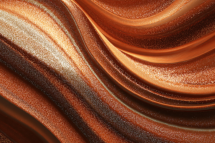 A luxurious brown fabric with a metallic sheen