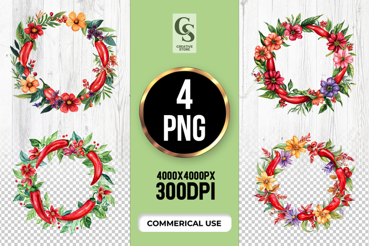 Watercolor Wreath Png Image 5