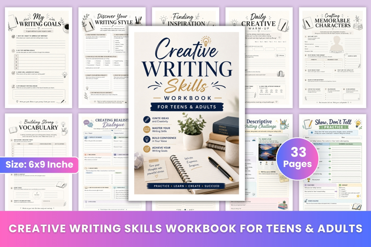 Creative Writing Skills Workbook for Teens & Adults