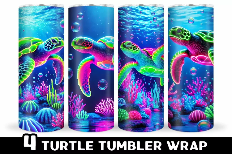 Turtle Tumbler Wrap | Sublimation | Tumblers