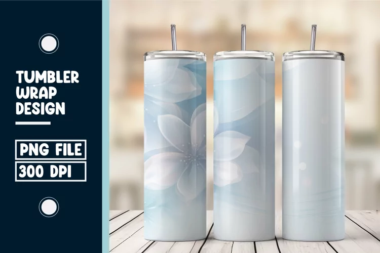 Flower Tumbler Wrap Design