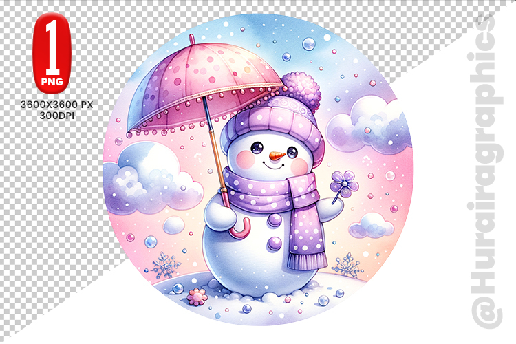 Snow Men Clipart- PNG File