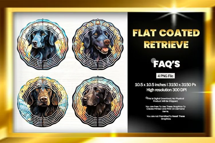 Flat-coated Retriever Wind Spinner Sublimation - 04 Variati