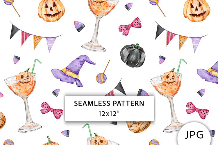 Halloween Seamless Pattern, Digital Paper