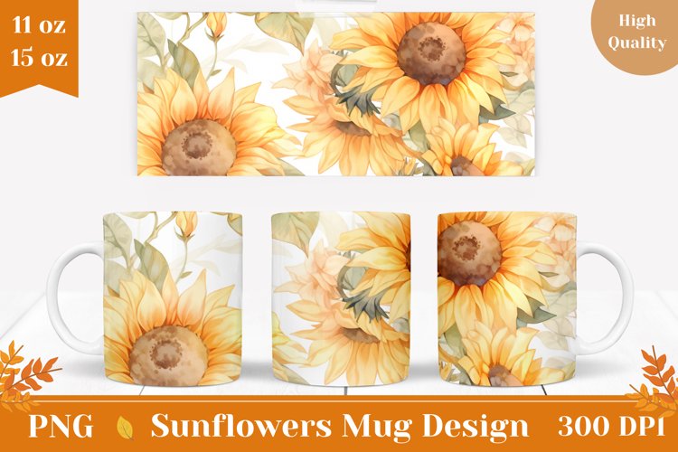 Watercolor Sunflower Clipart Image 15