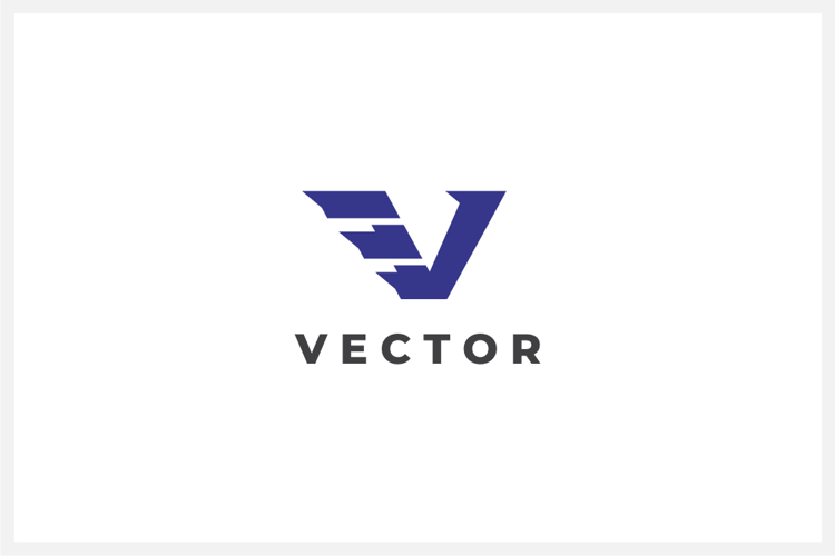 Vector Letter V Logo Design Vector