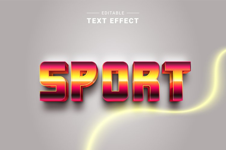 Editable Text Effect for Illustrator. Vector Graphic styles example image 1