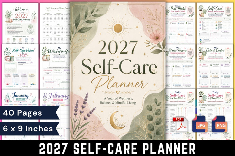 2027 Self-Care Planner example image 1