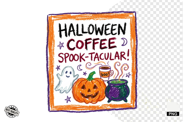 Halloween Coffee Signs PNG