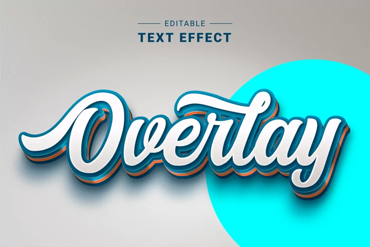 Editable Text Effect for Illustrator. Vector Graphic styles