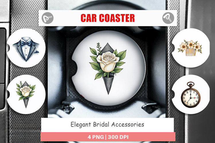 Bridal Accessories Keepsakes Car Coaster