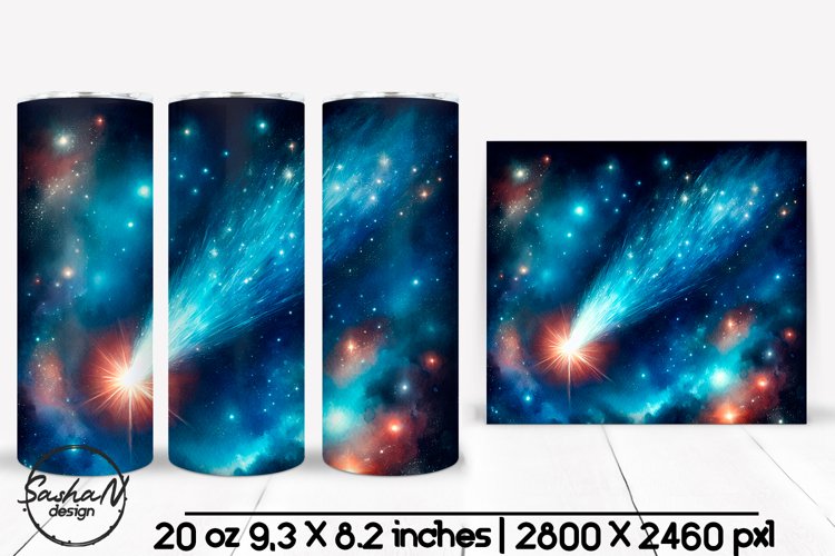 Space tumbler wrap, Cosmic landscape sublimation example image 1